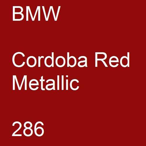 BMW, Cordoba Red Metallic, 286.